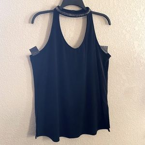 BOLD Elements Cut Out Rhinestone Blouse ✨⚡️🖤